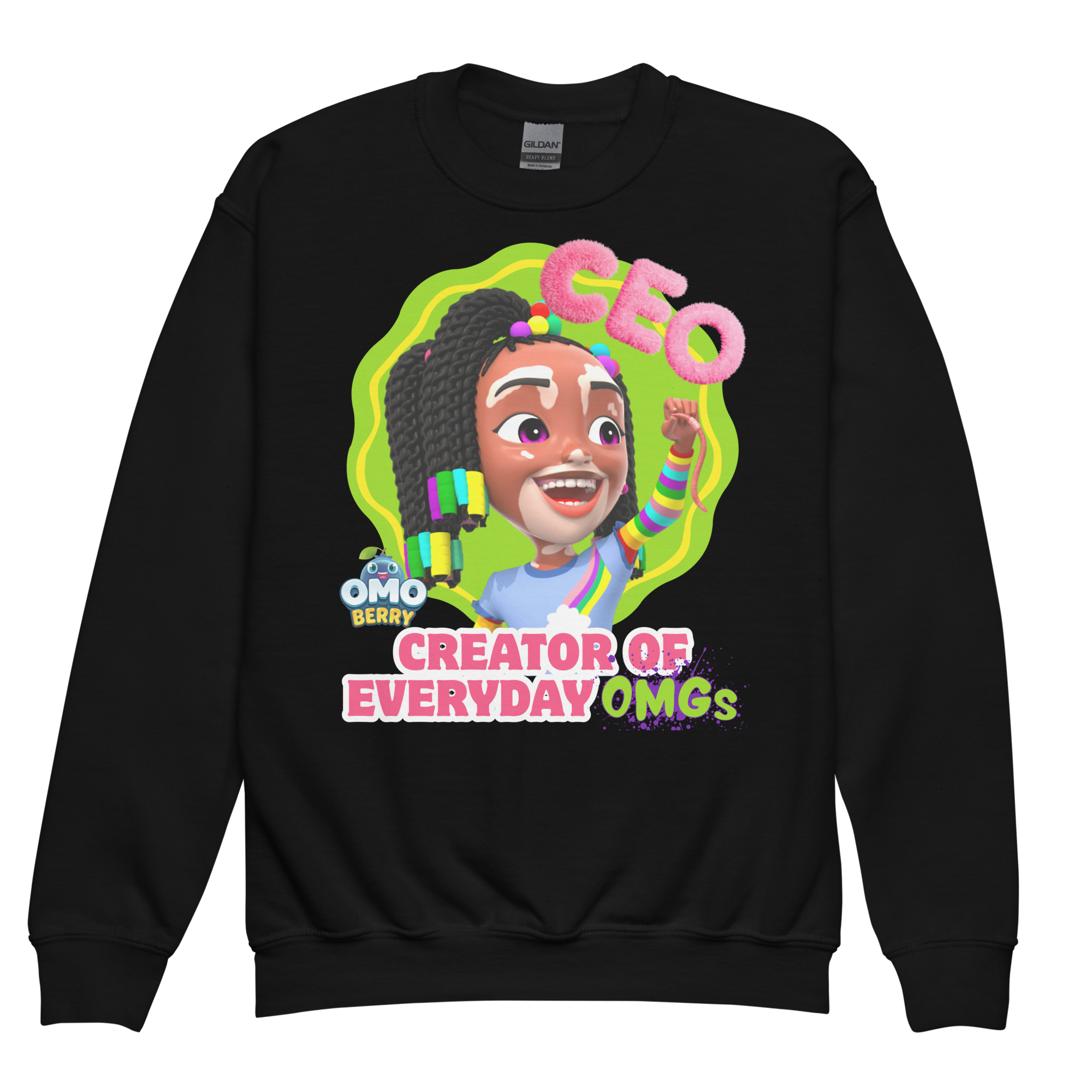 Imani CEO Youth Crewneck Sweatshirt – Omoberry Imani CEO Youth Crewneck Sweatshirt – Omoberry